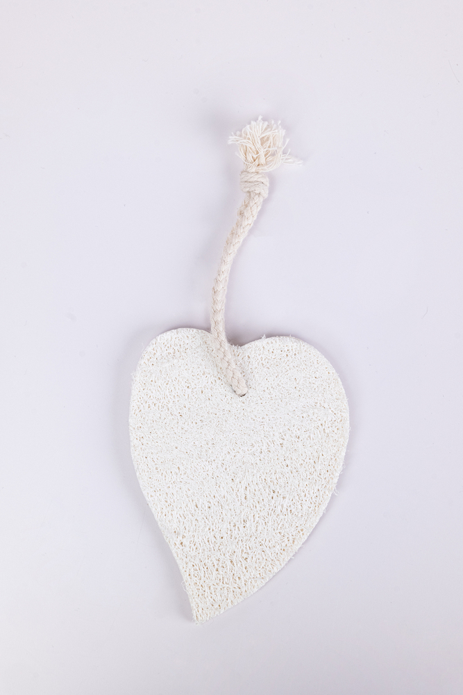 Heart-Shaped Loofah Pad