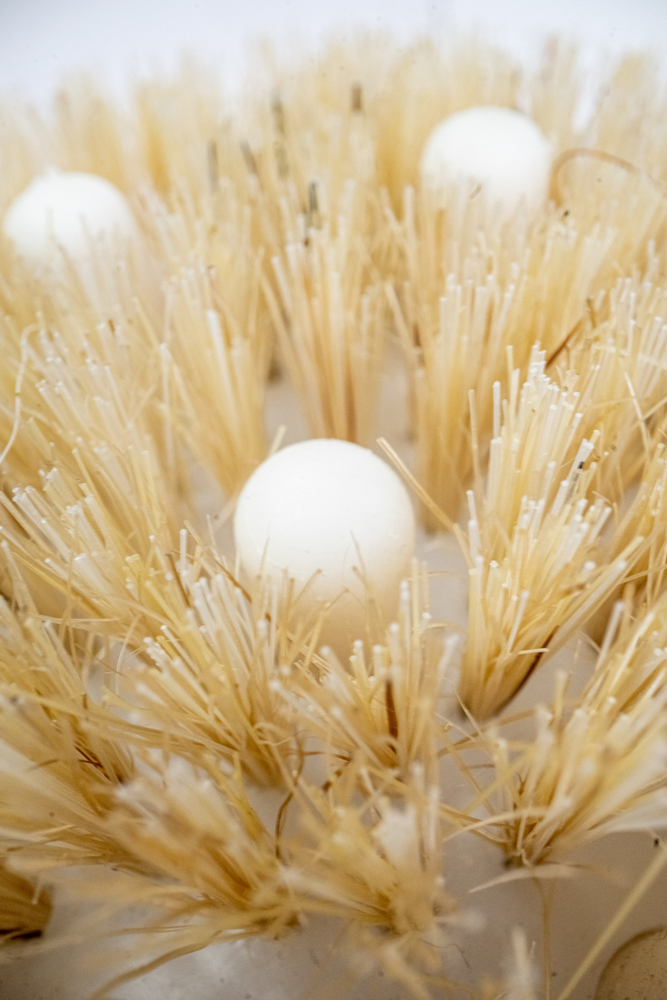 Circular Wooden Scrubber With Massage Grains