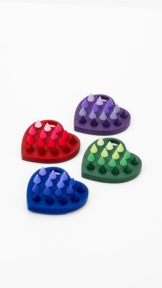 Heart-Shaped Silicone Scalp Massager