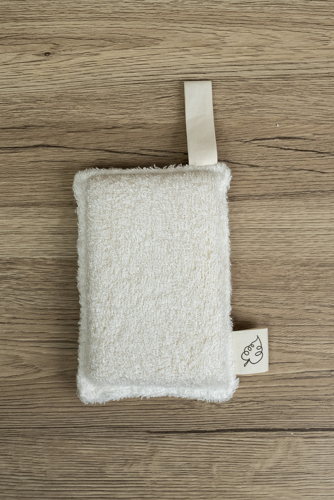 Towel Cloth + Waffle Weave Bath Sponge Block