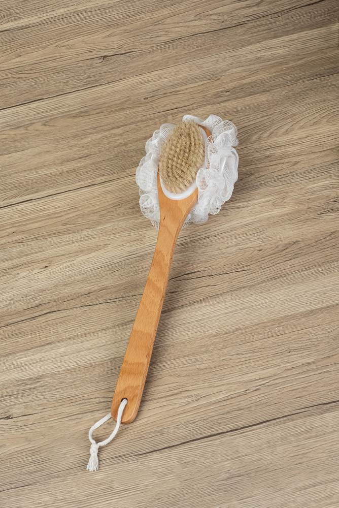 Dual-Sided Long Handle Bath Brush