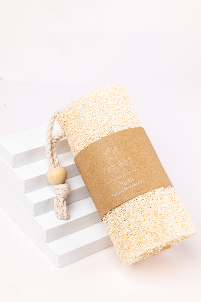 Loofah Section With Wooden Bead