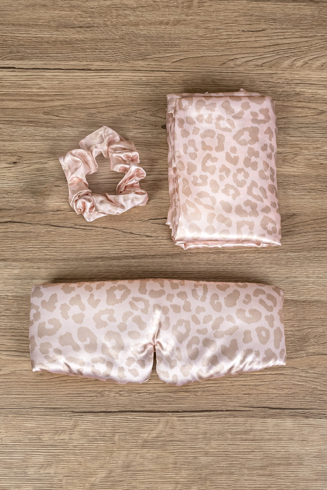 Leopard Print Satin Sleep Set
