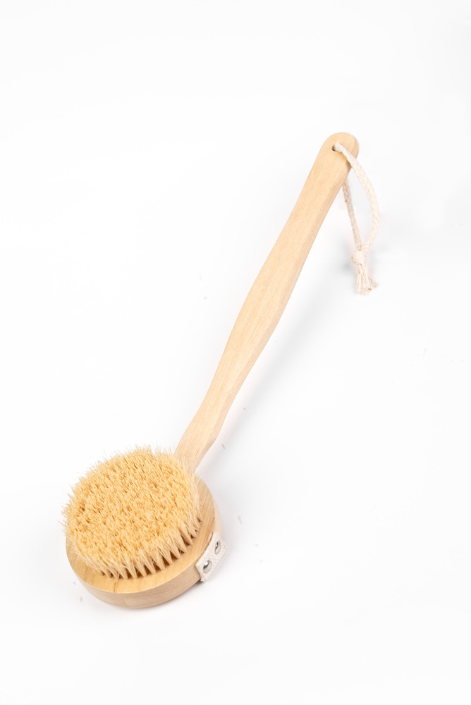 Detachable Long Wooden Handle Sisal Bath Brush