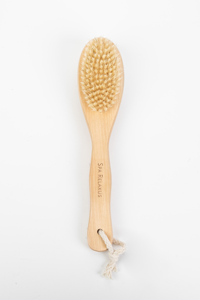 Dual-Sided Wooden Massage & Boar Bristle Brush