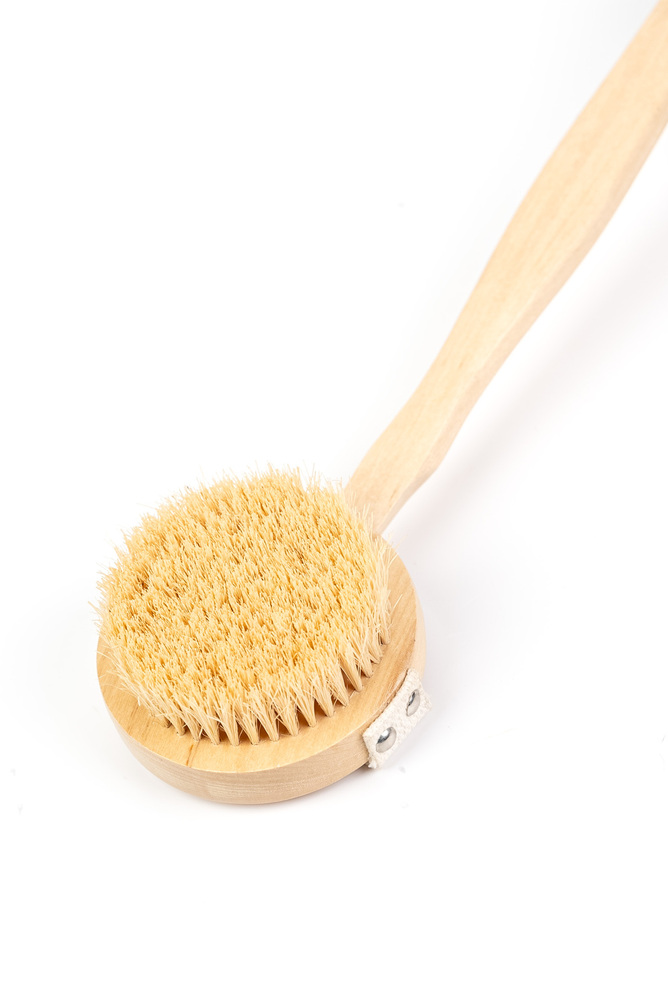 Detachable Long Wooden Handle Sisal Bath Brush