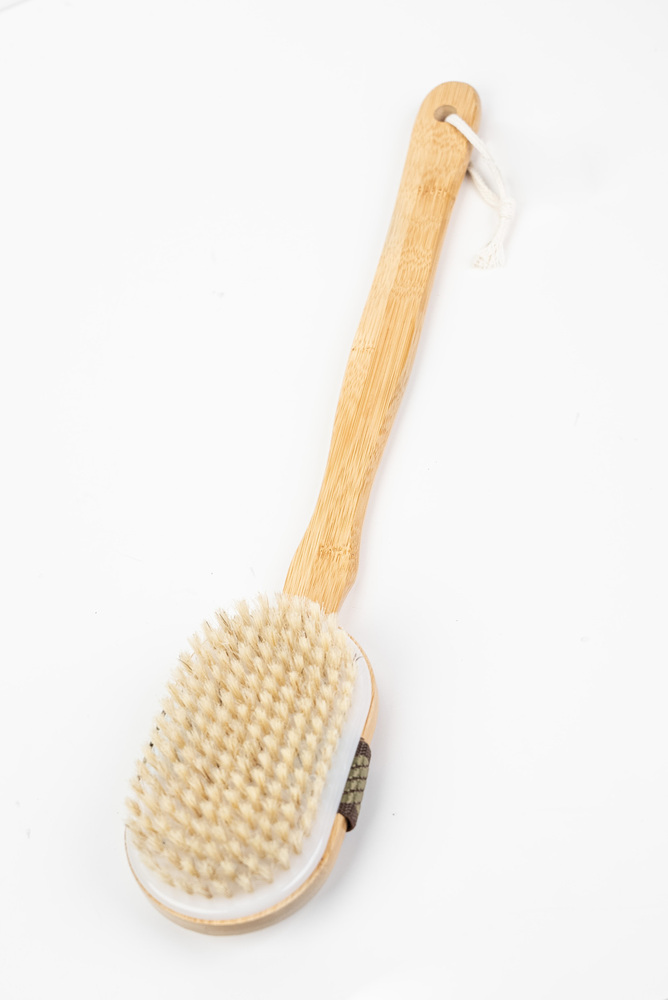 Detachable Long Handle Oval Boar Bristle Brush