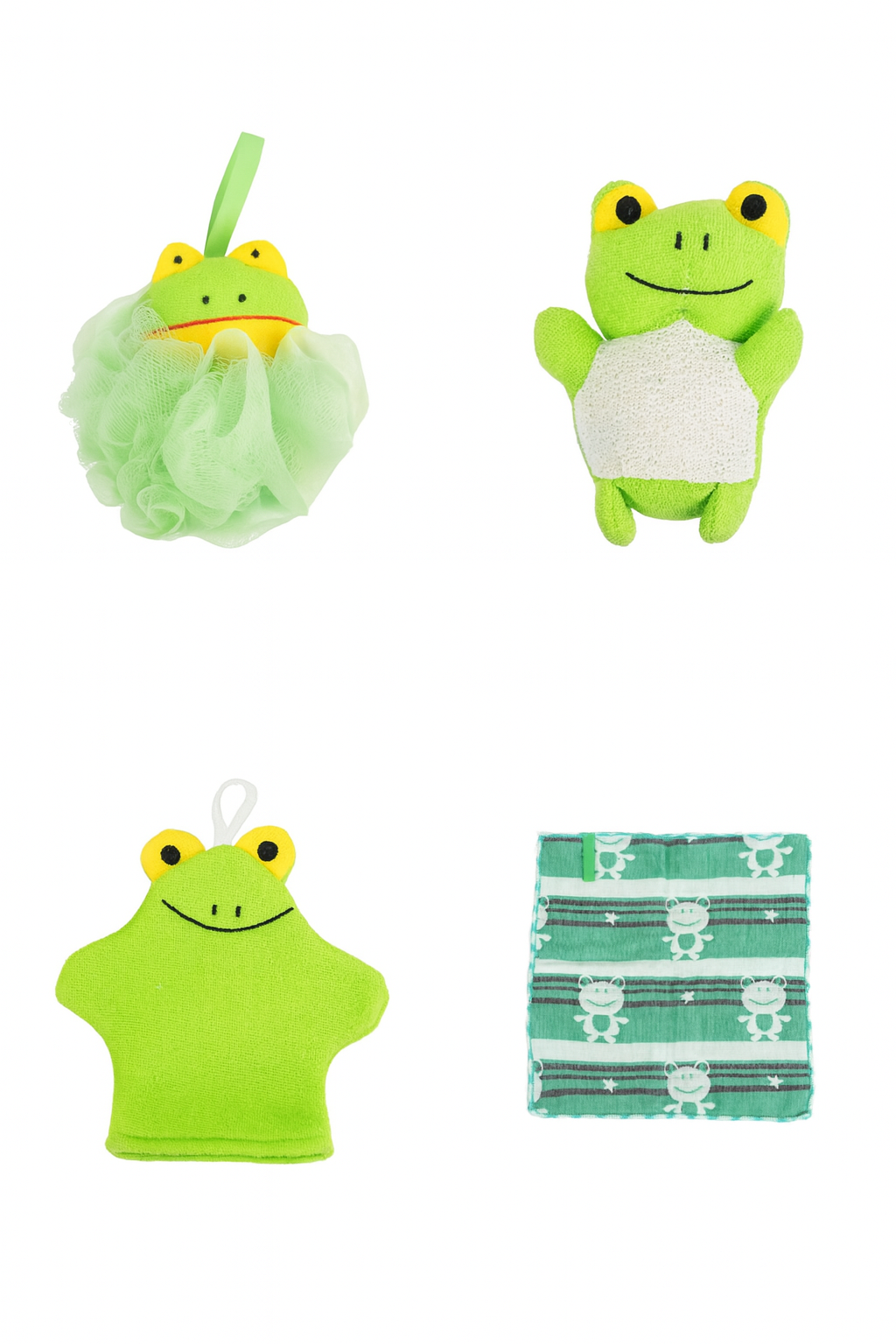Green Frog Kids Bath Set